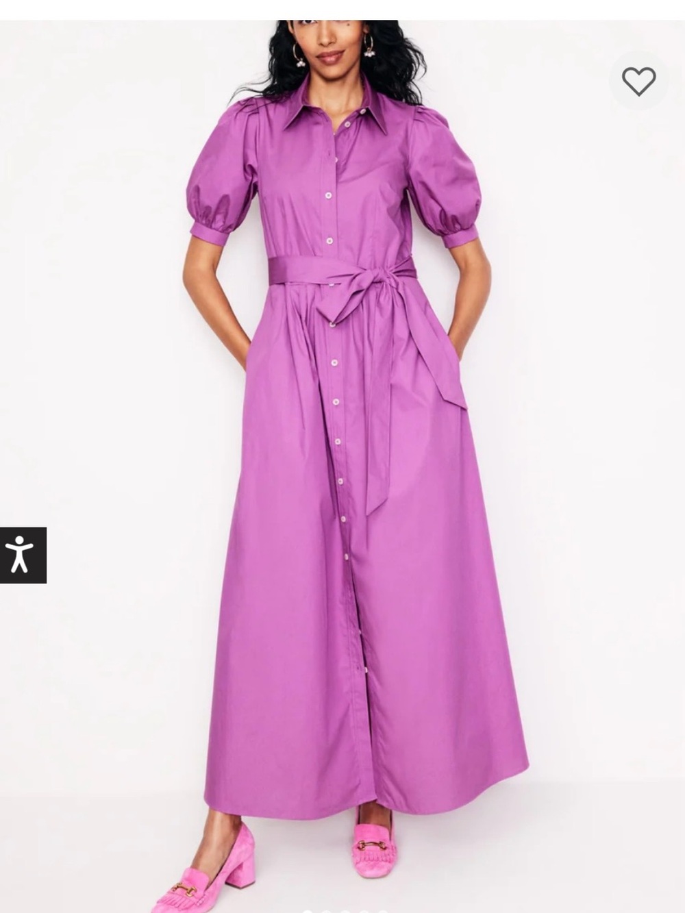 Boden Alexa Maxi Shirt Dress size 4 in purple.  NWOT MSRP $170